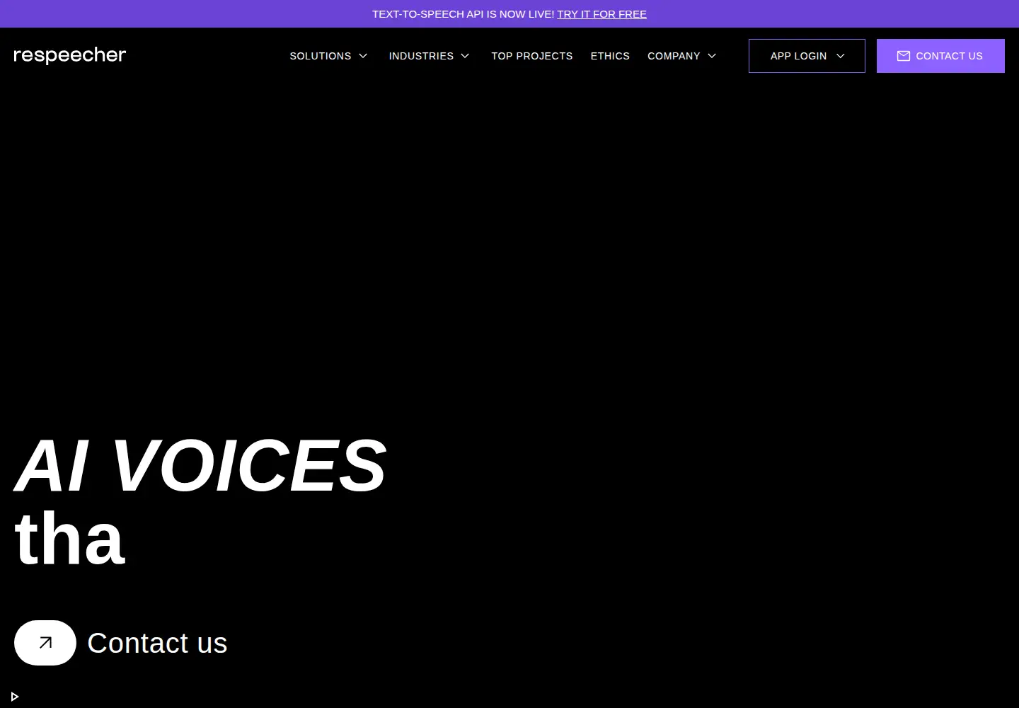 Screenshot of respeecher.com