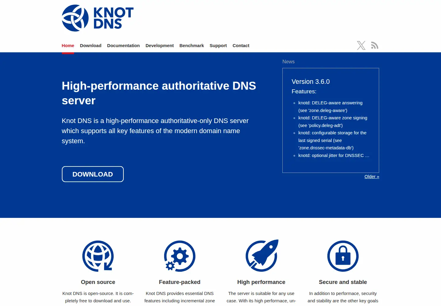 Screenshot of knot-dns.cz