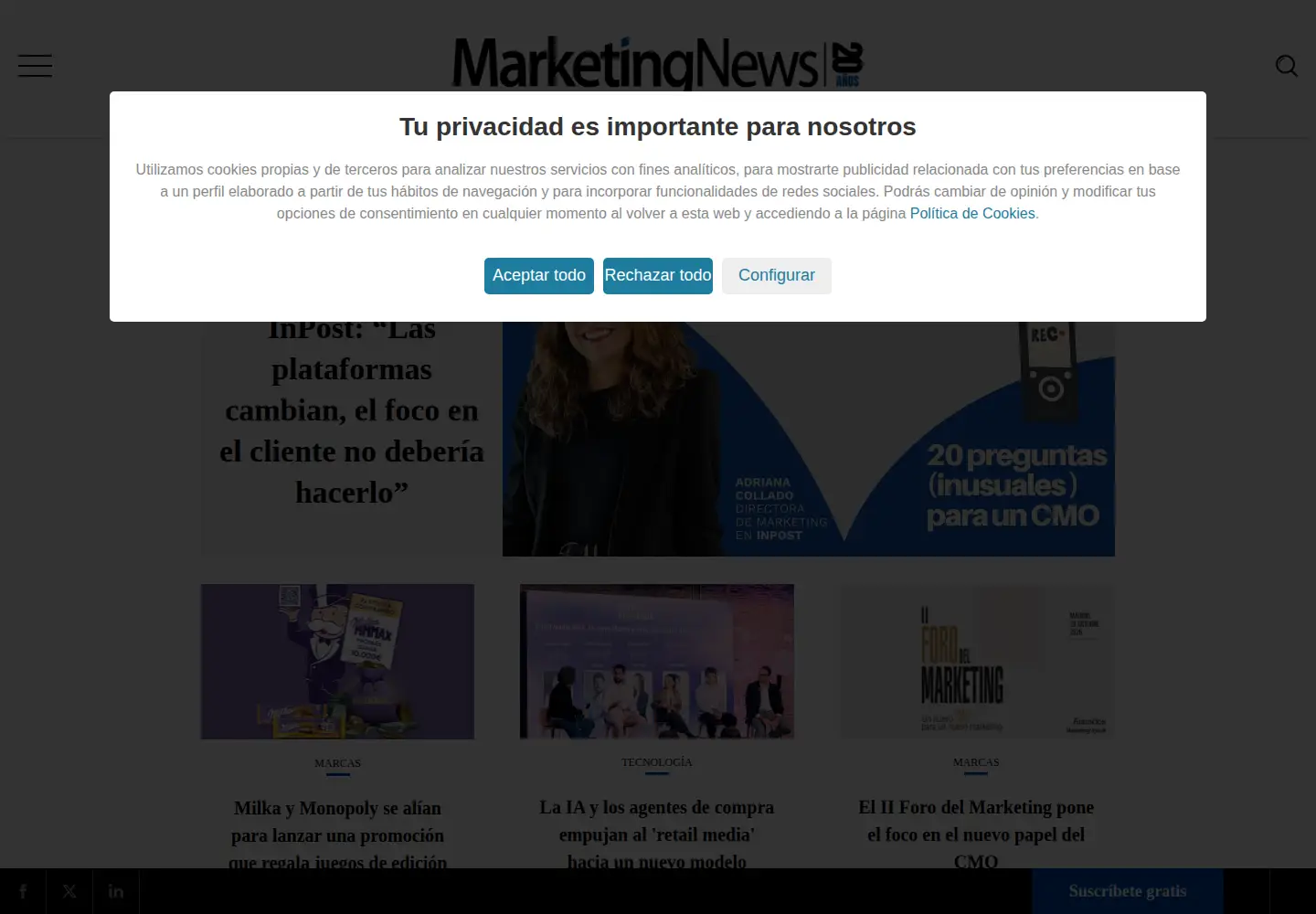Screenshot of marketingnews.es