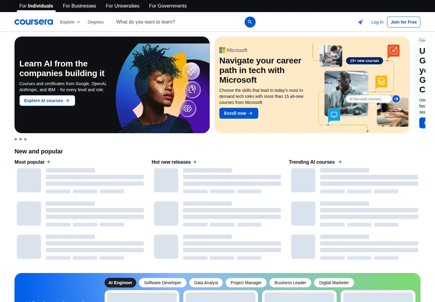 Screenshot of coursera.com