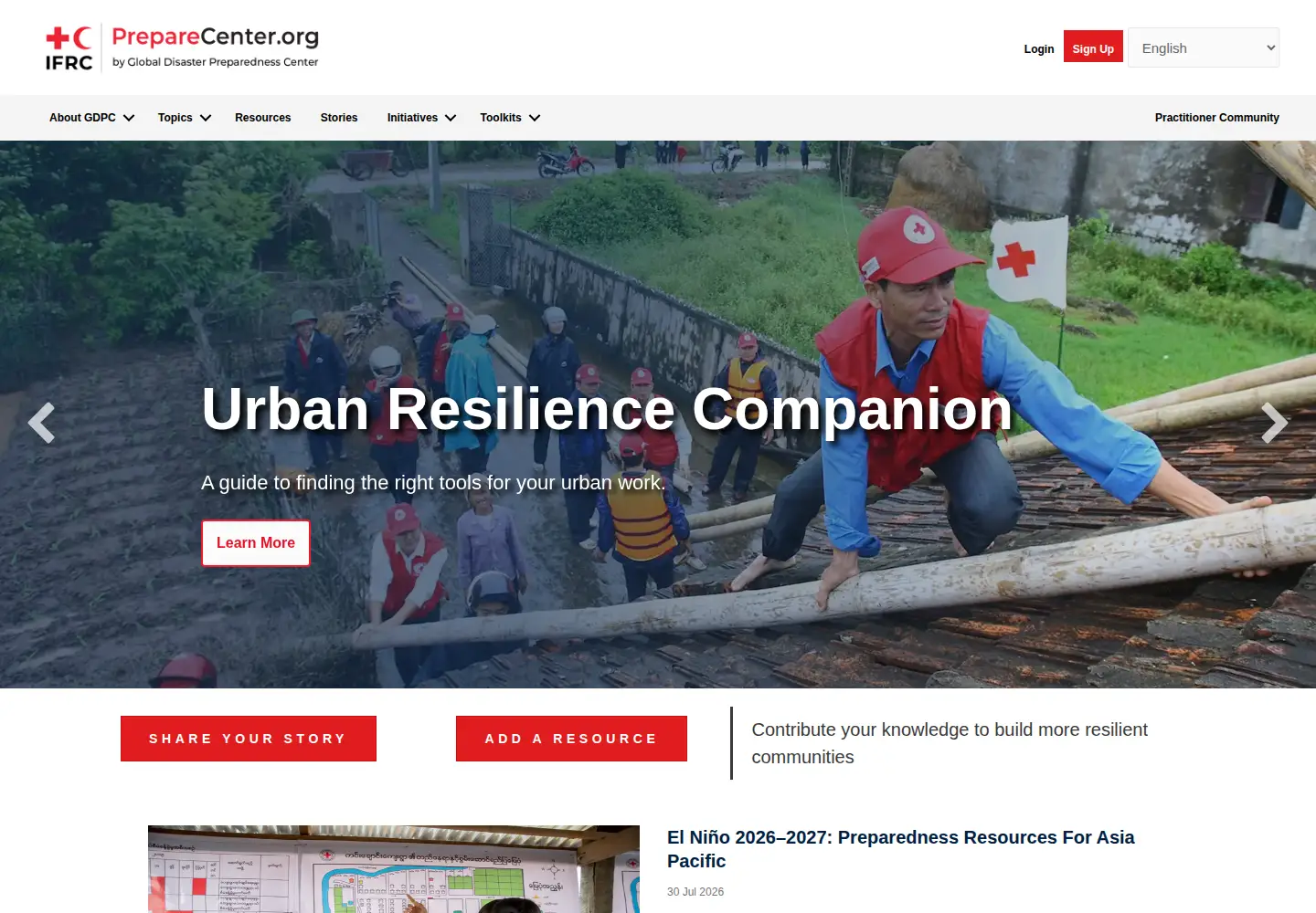 Screenshot of preparecenter.org