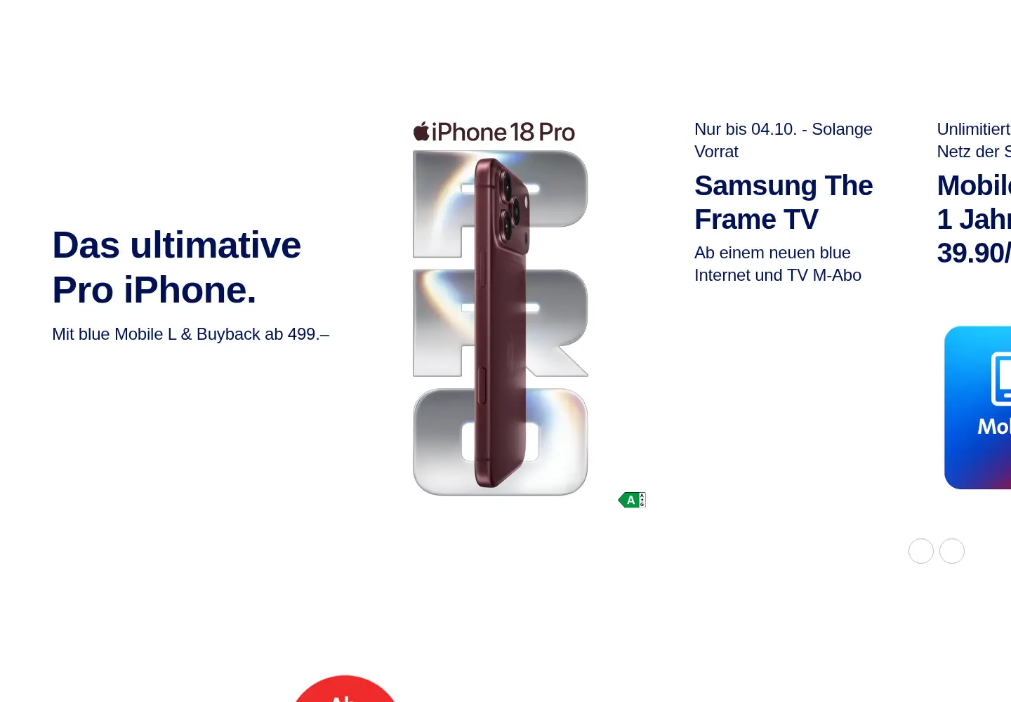 Screenshot of swisscom.com