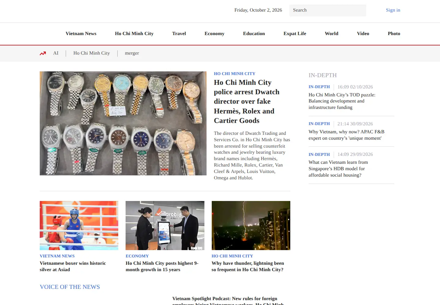 Screenshot of tuoitrenews.vn
