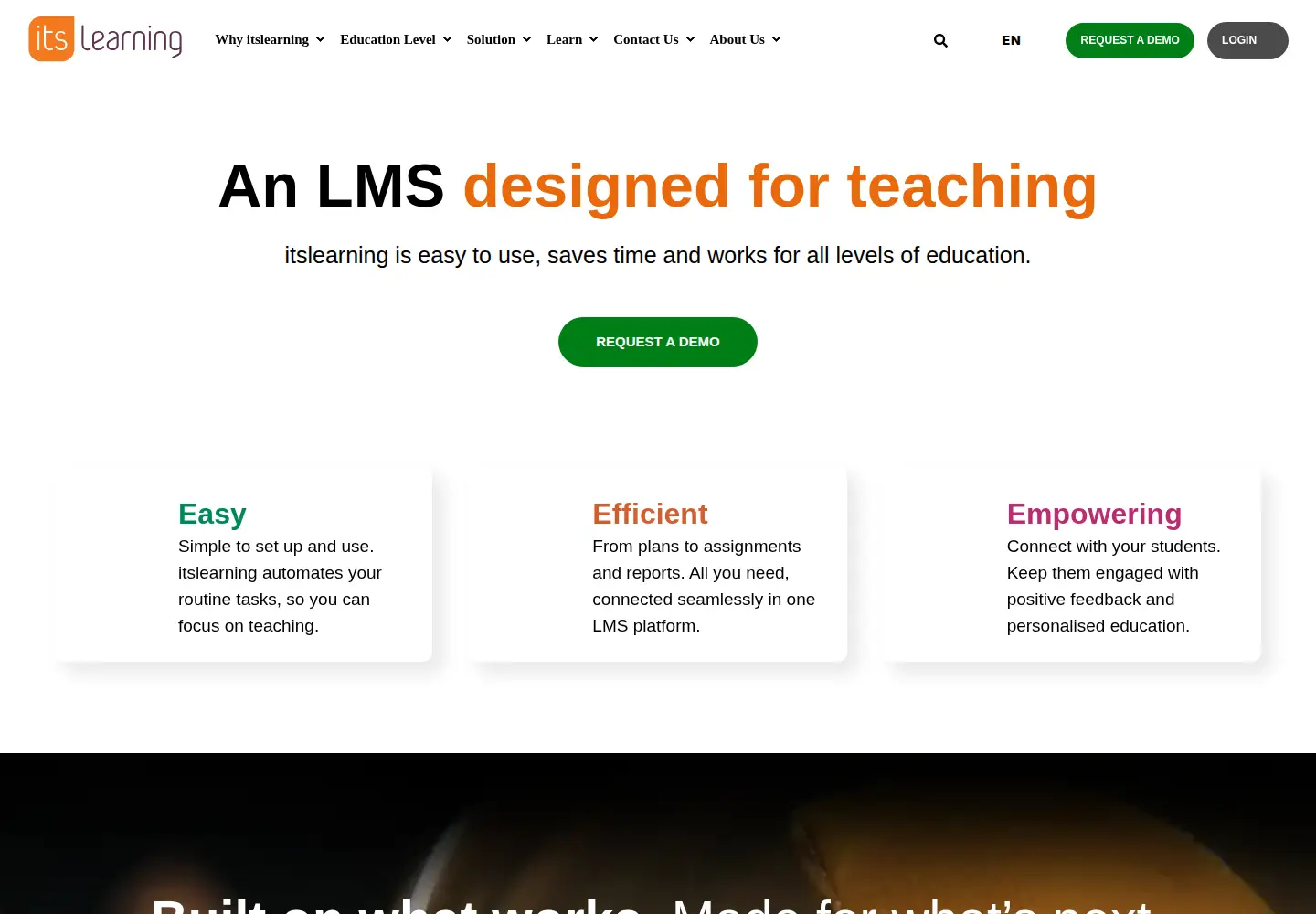 Screenshot of itslearning.com