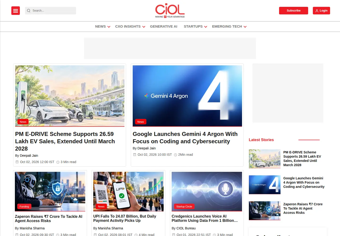 Screenshot of ciol.com