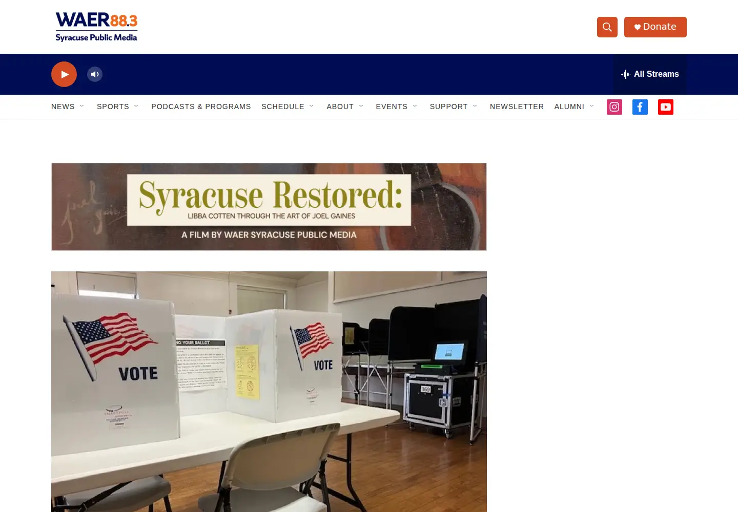 Screenshot of waer.org