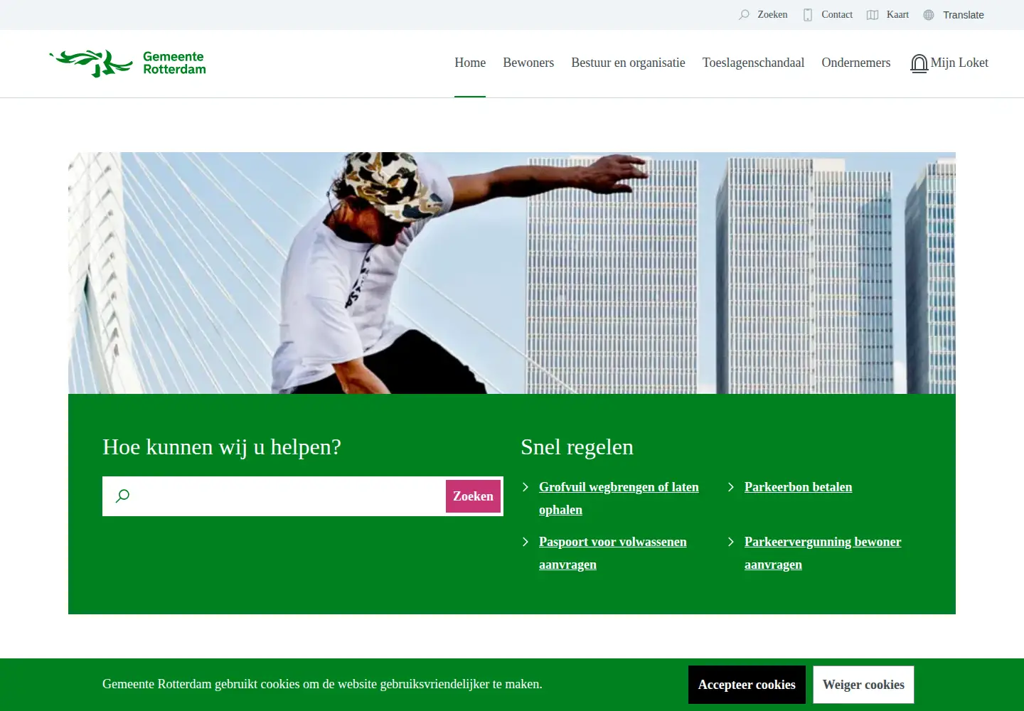 Screenshot of rotterdam.nl