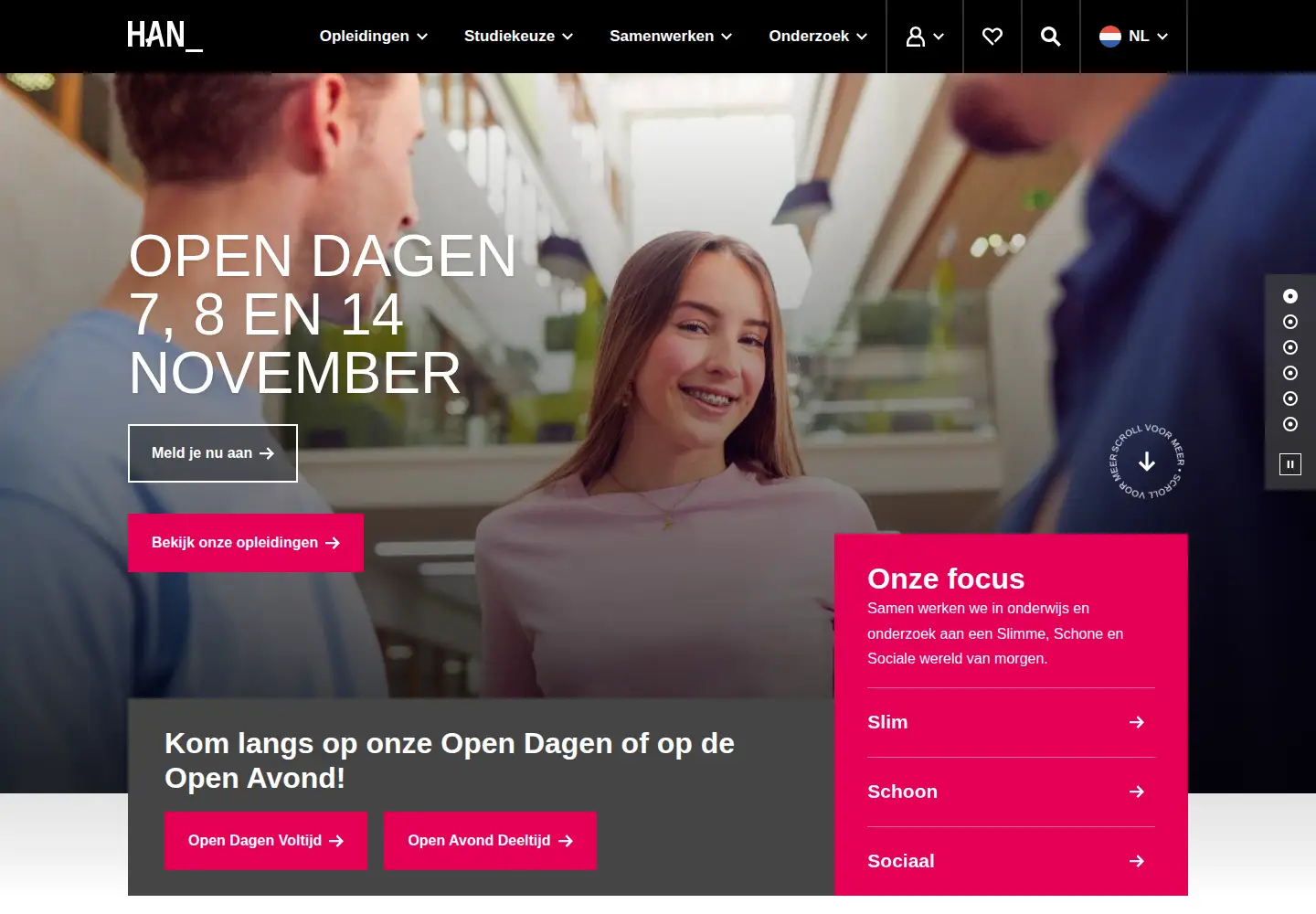 Screenshot of han.nl