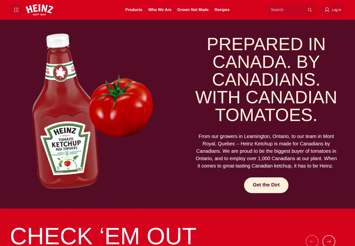 Screenshot of heinz.com