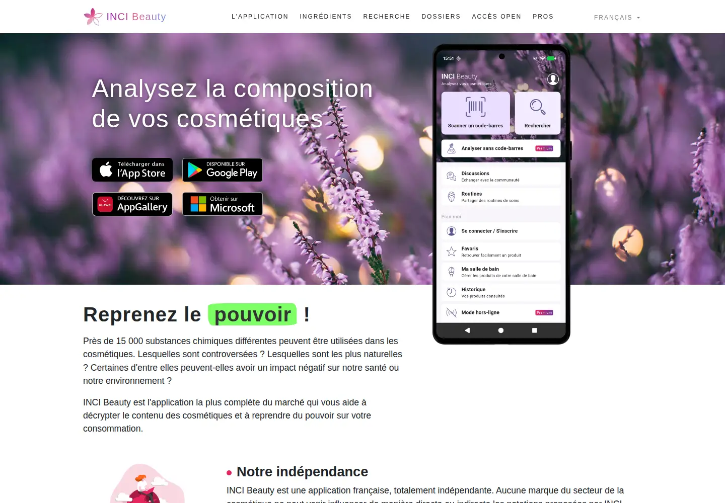 Captured homepage of incibeauty.com in the current scan