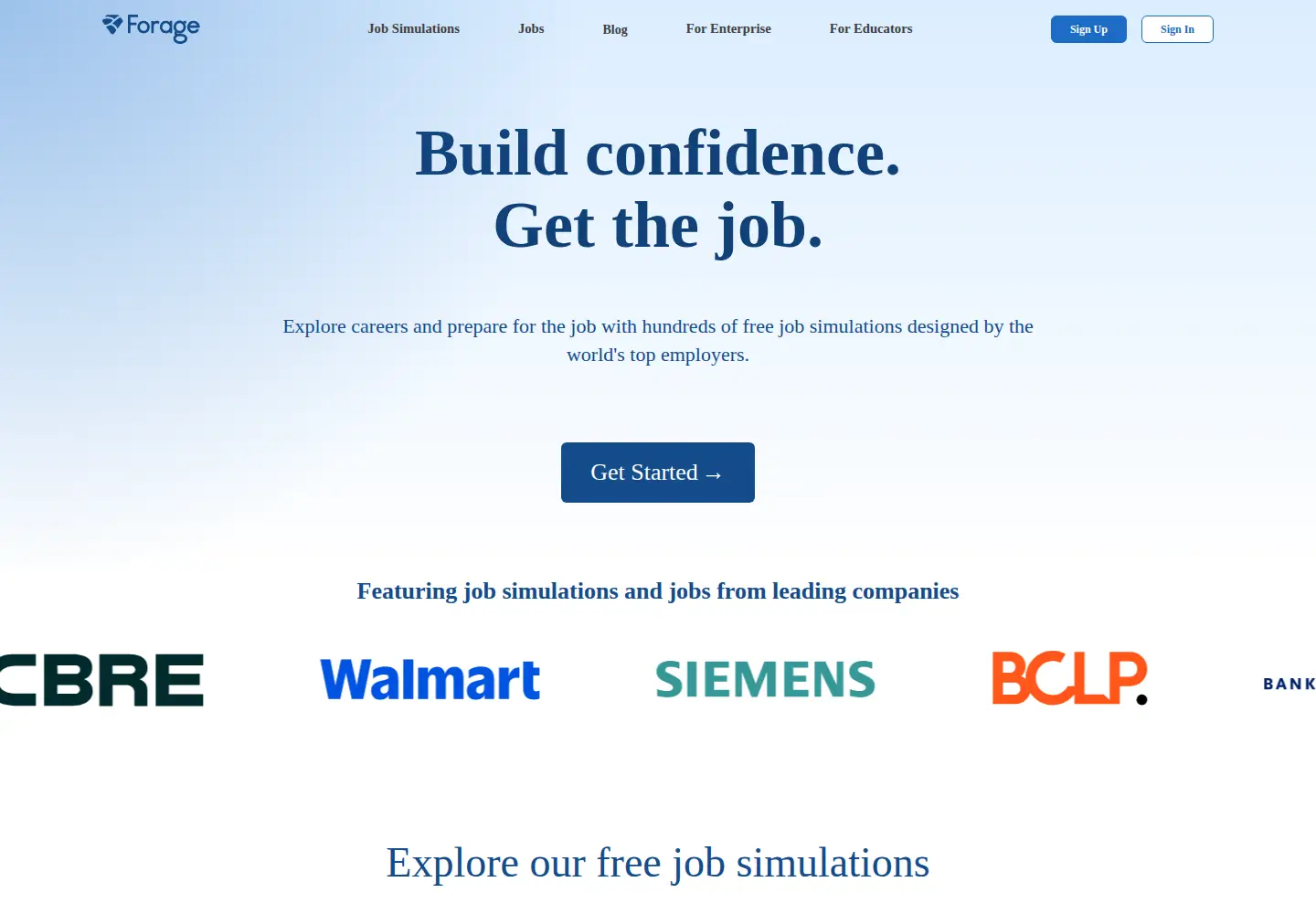 Screenshot of theforage.com