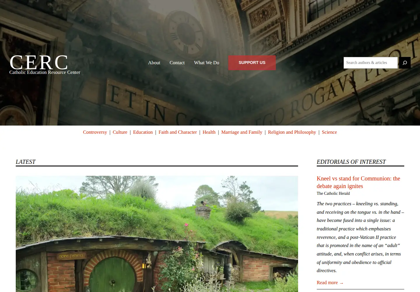 Screenshot of catholiceducation.org