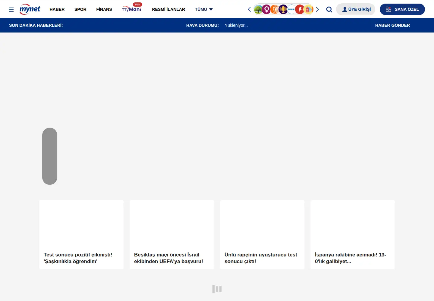 Screenshot of mynet.com