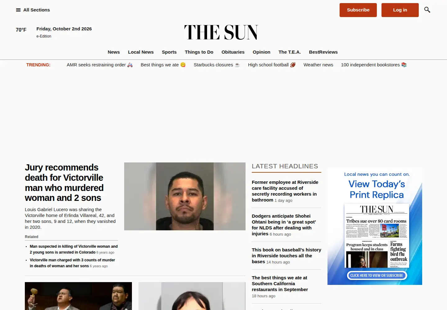 Screenshot of sbsun.com