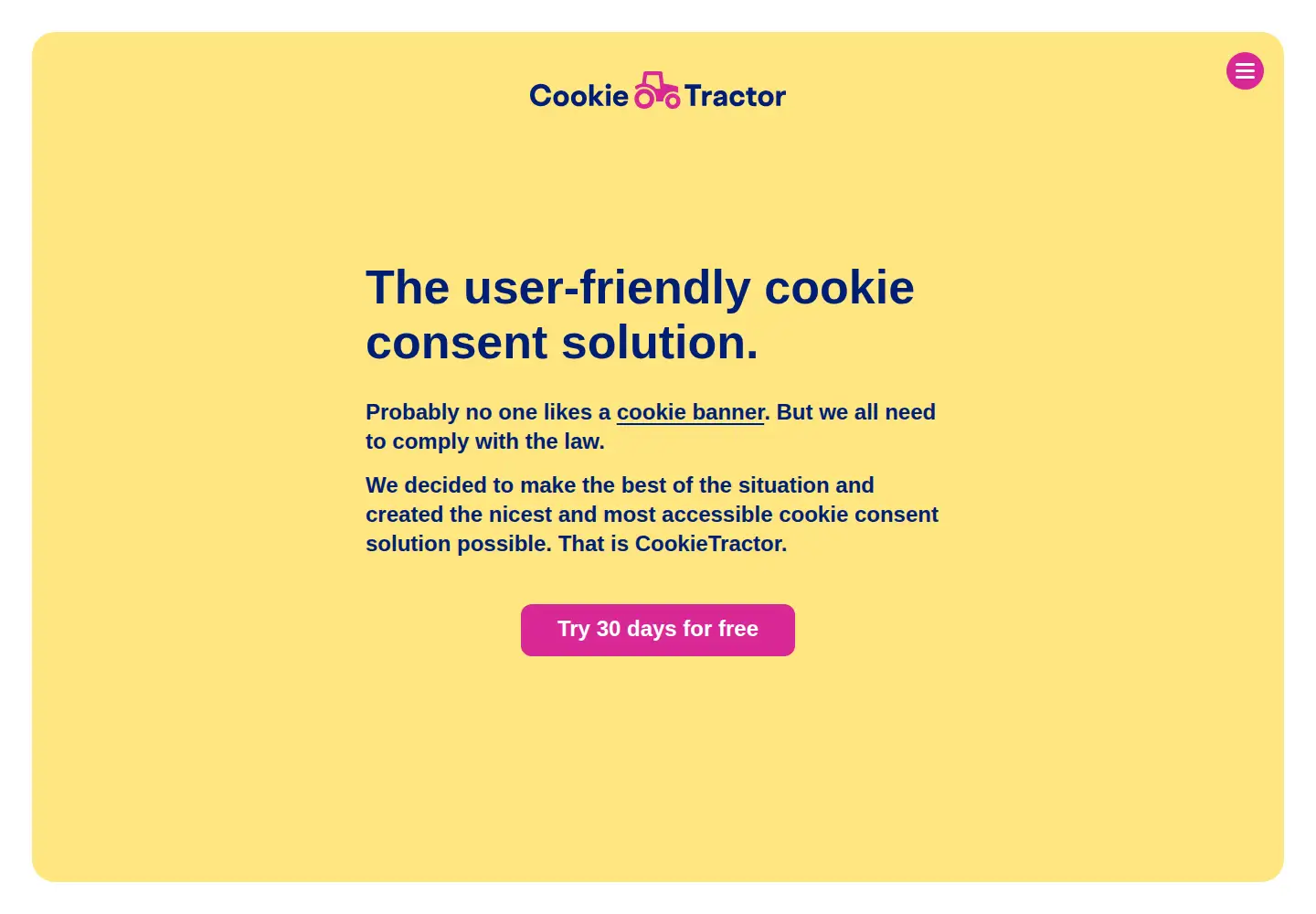 Screenshot of cookietractor.com