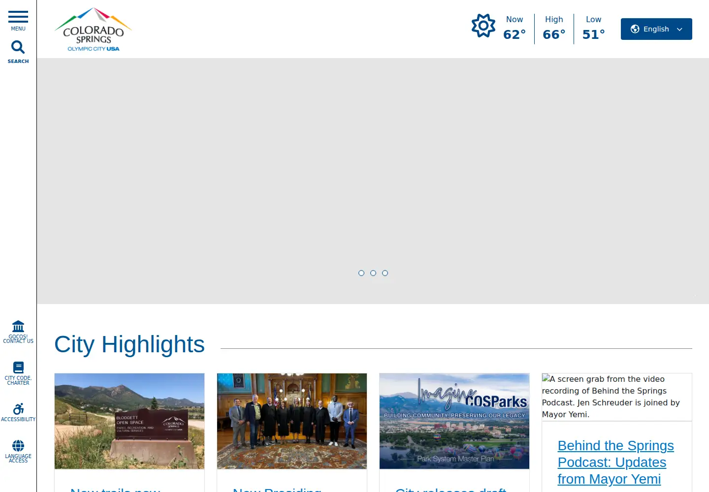 Screenshot of coloradosprings.gov