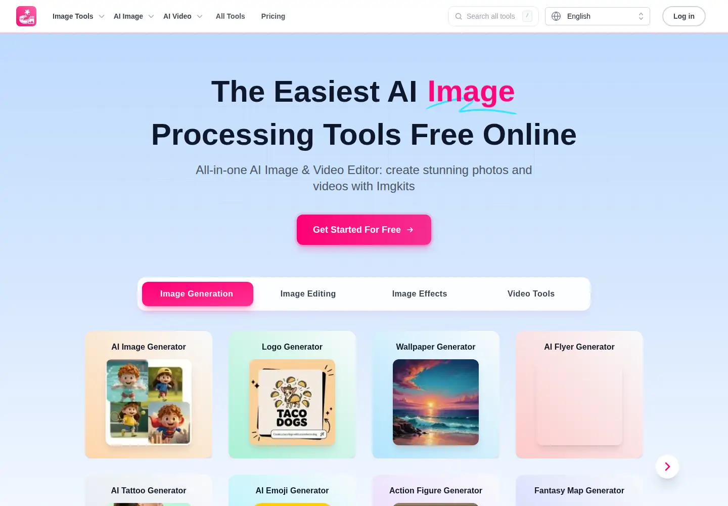 Screenshot of imgkits.com