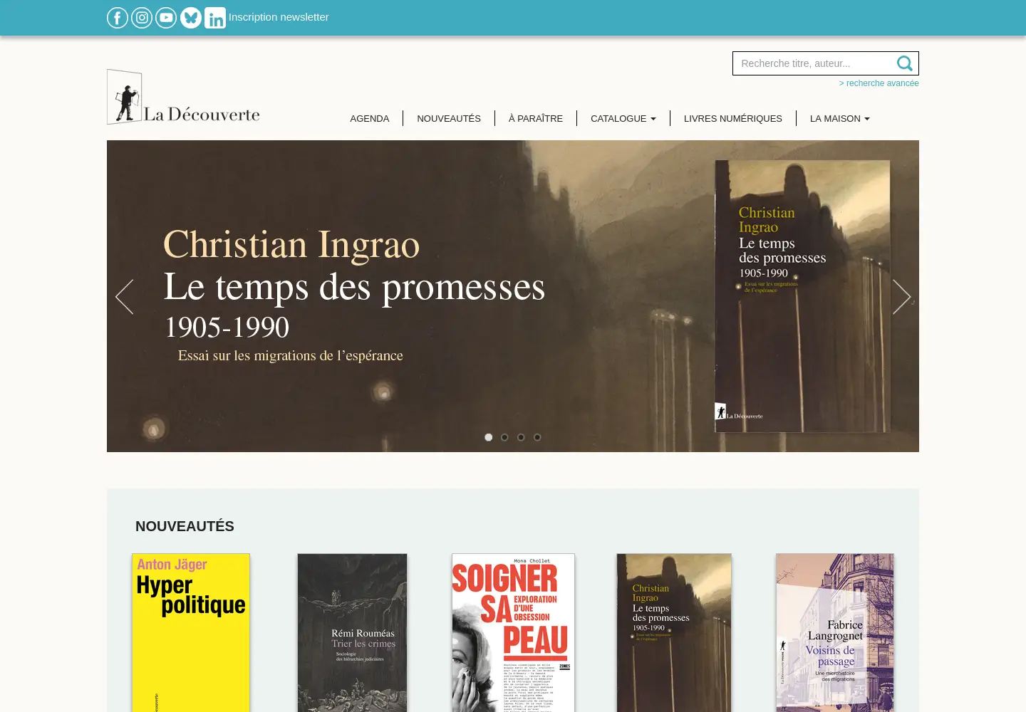 Screenshot of editionsladecouverte.fr