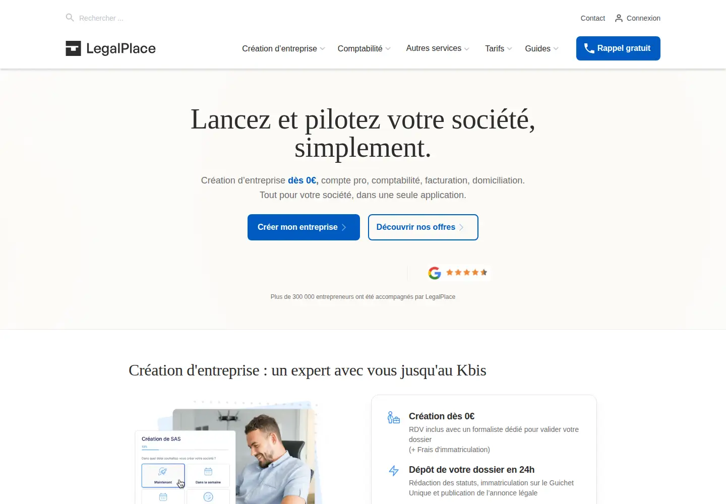 Screenshot of legalplace.fr