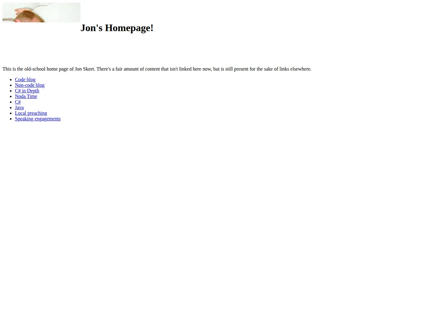 Screenshot of jonskeet.uk