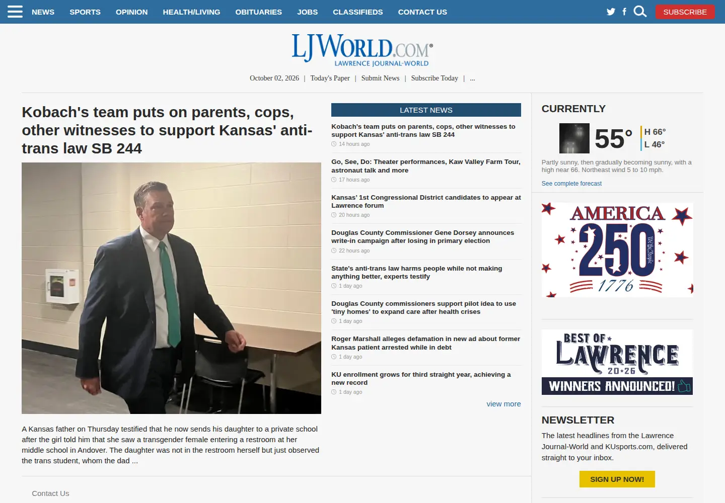 Screenshot of ljworld.com