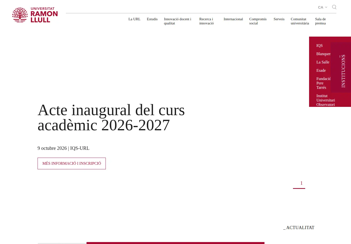 Screenshot of url.edu