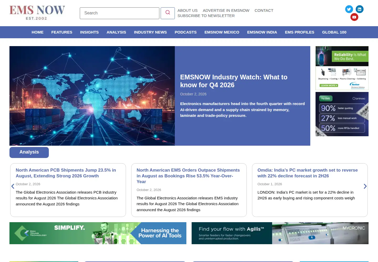 Screenshot of emsnow.com