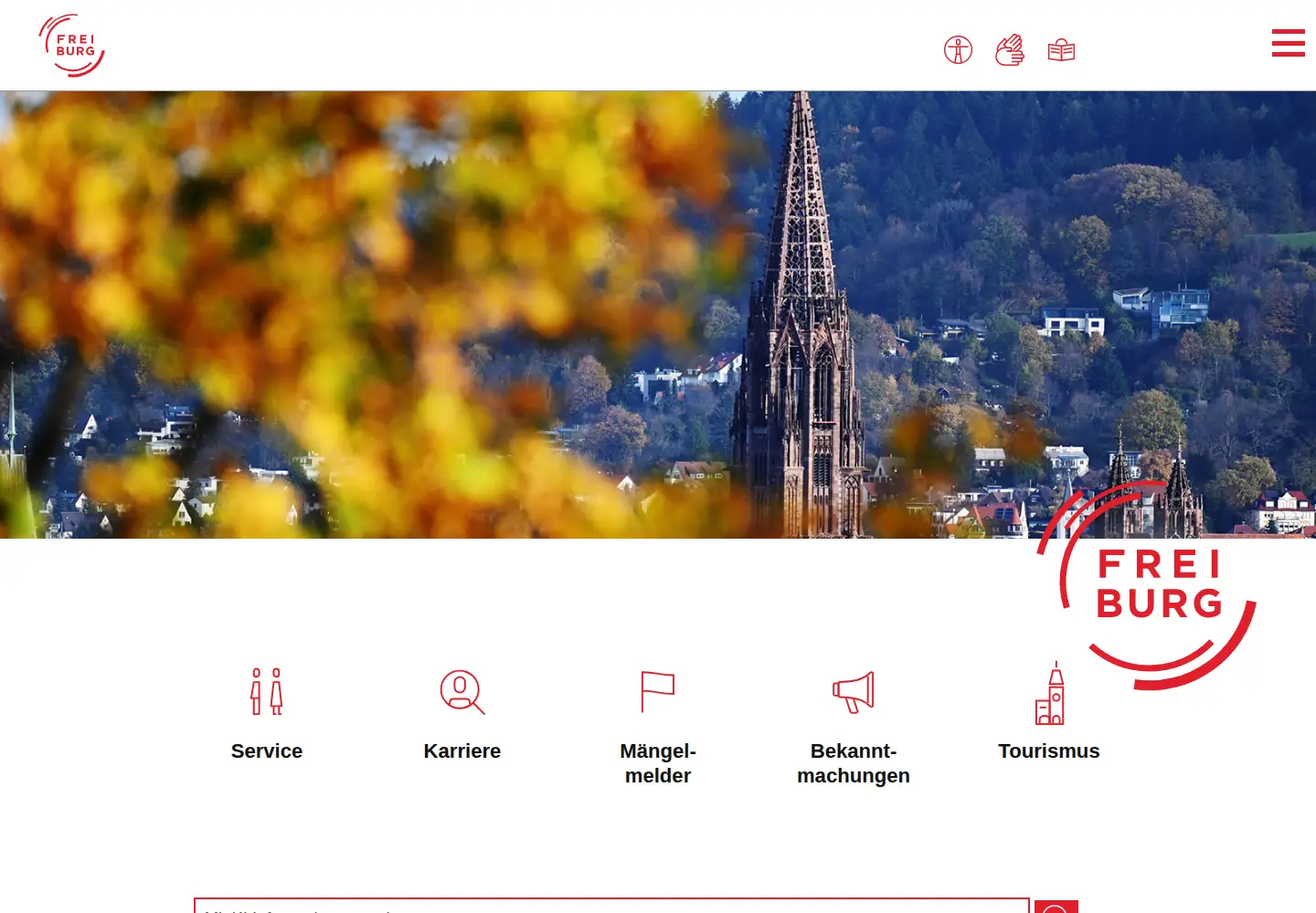 Screenshot of freiburg.de
