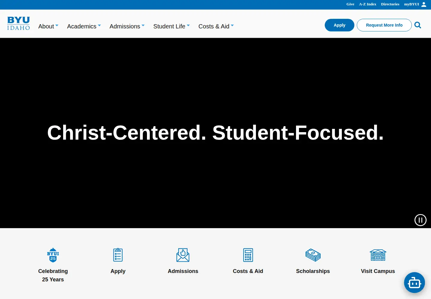 Screenshot of byui.edu