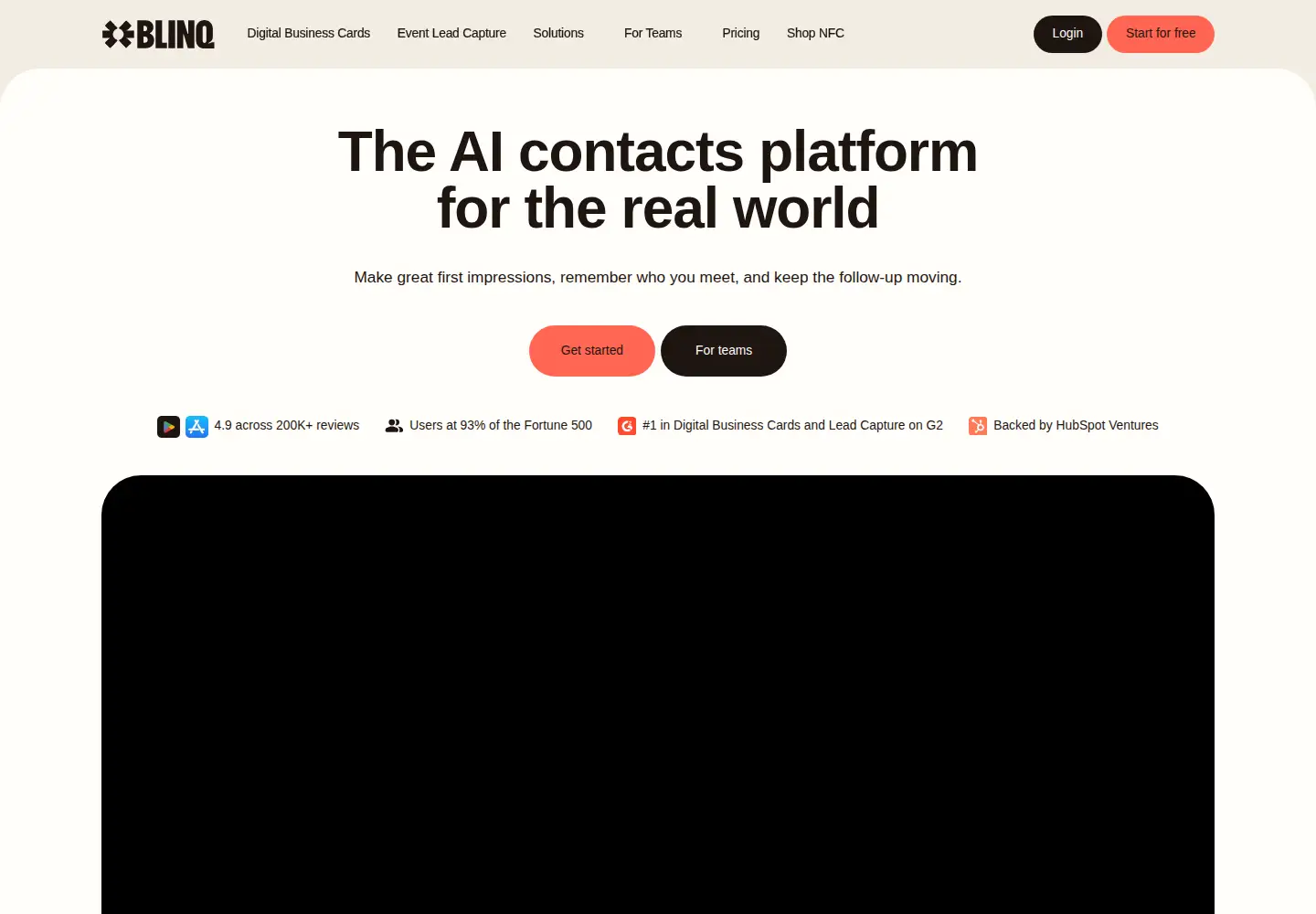 Screenshot of blinq.me