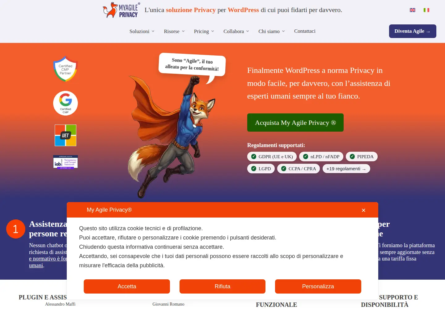 Screenshot of myagileprivacy.com