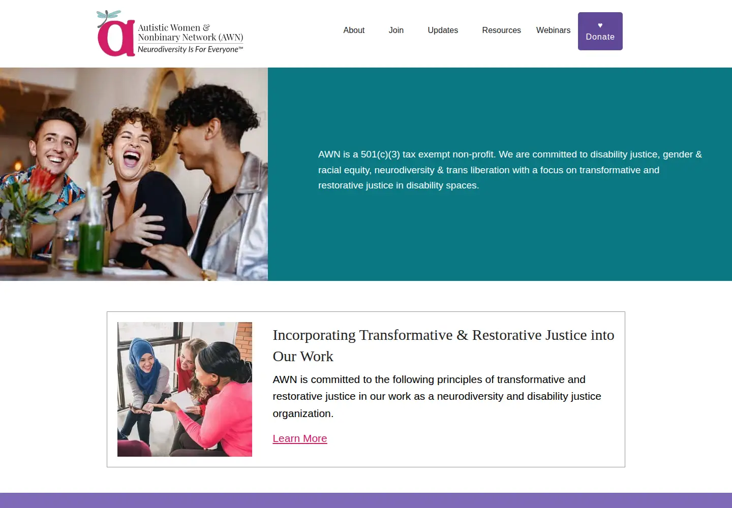 Screenshot of awnnetwork.org