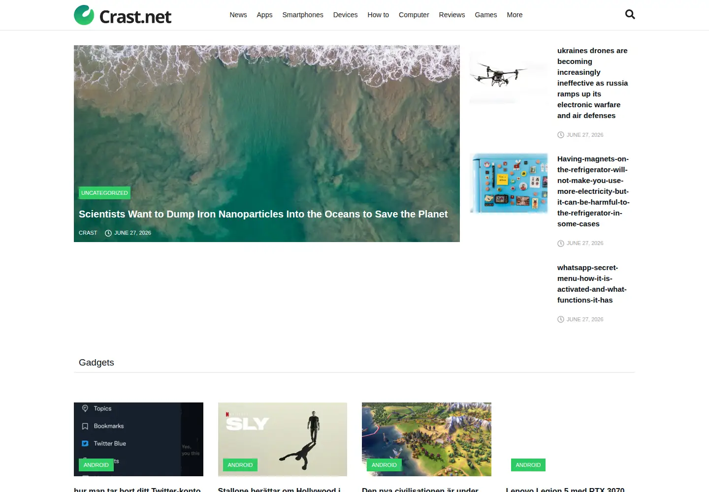 Screenshot of crast.net