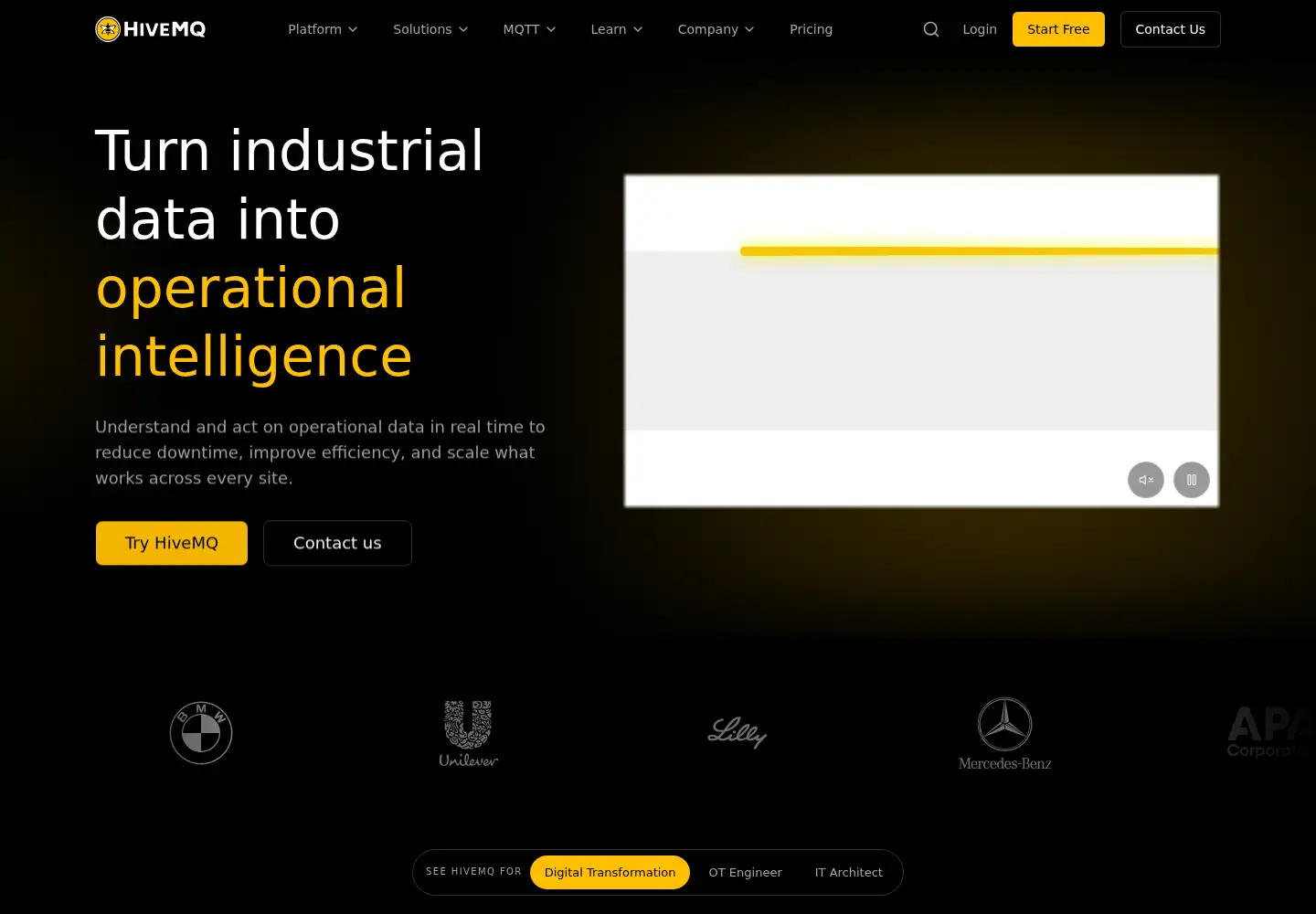 Screenshot of hivemq.com