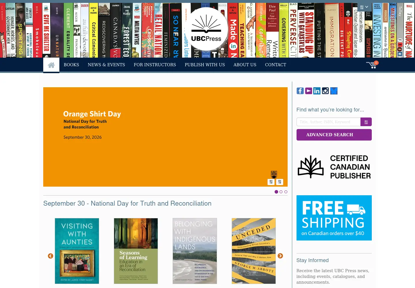 Screenshot of ubcpress.ca