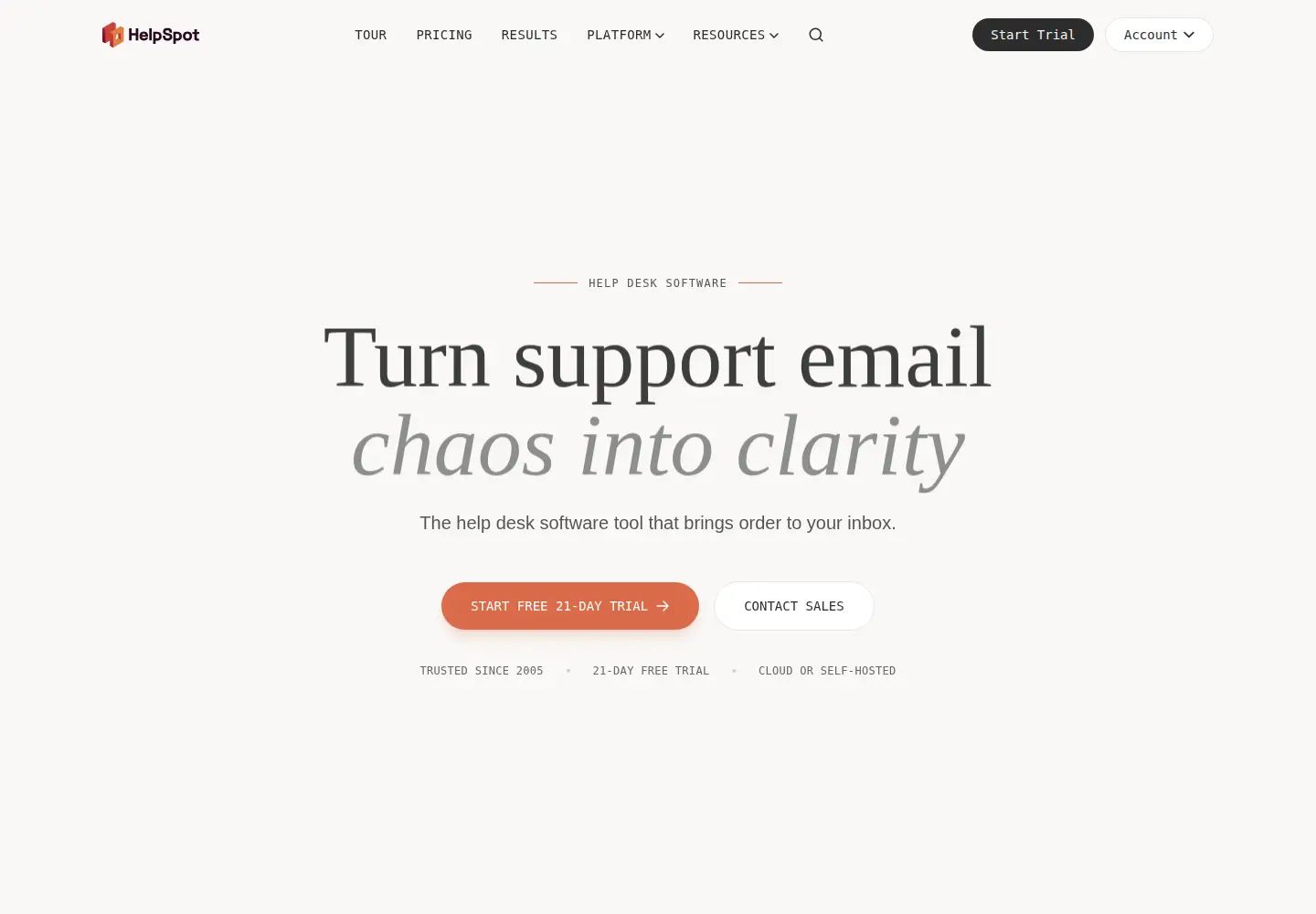 Screenshot of helpspot.com