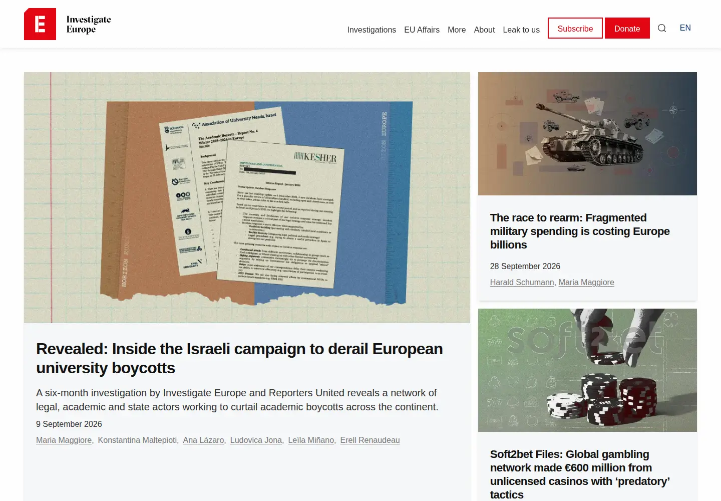 Screenshot of investigate-europe.eu