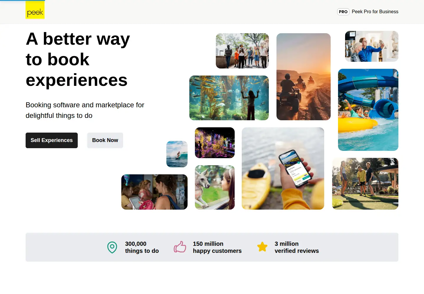 Screenshot of peek.com