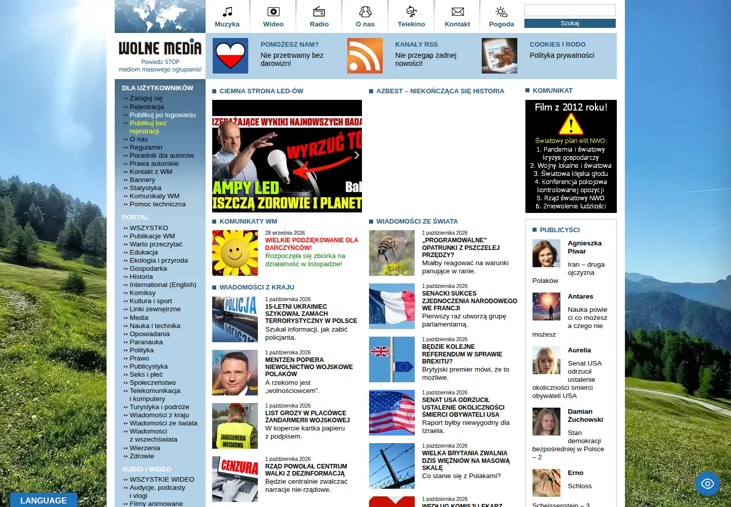 Screenshot of wolnemedia.net