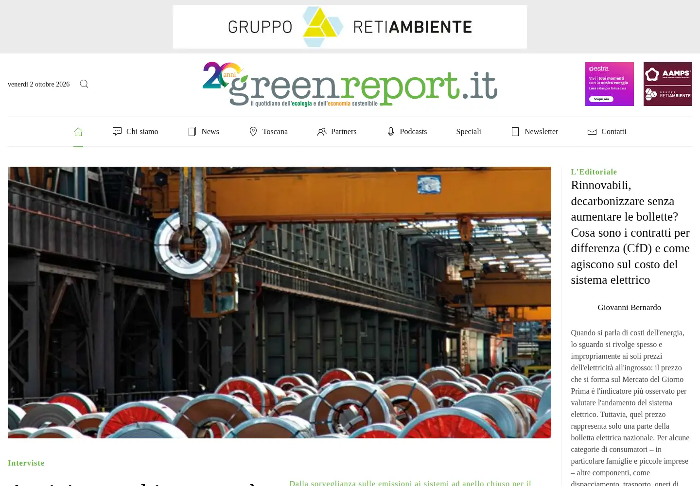 Screenshot of greenreport.it