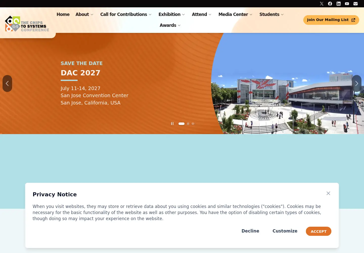 Screenshot of dac.com