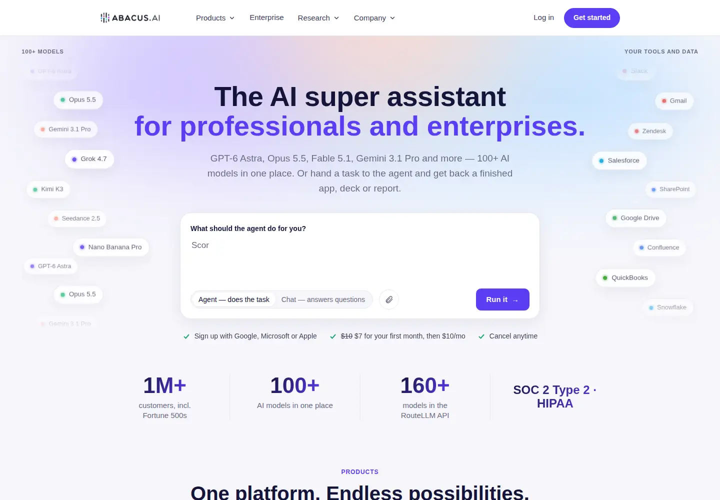 Screenshot of abacus.ai