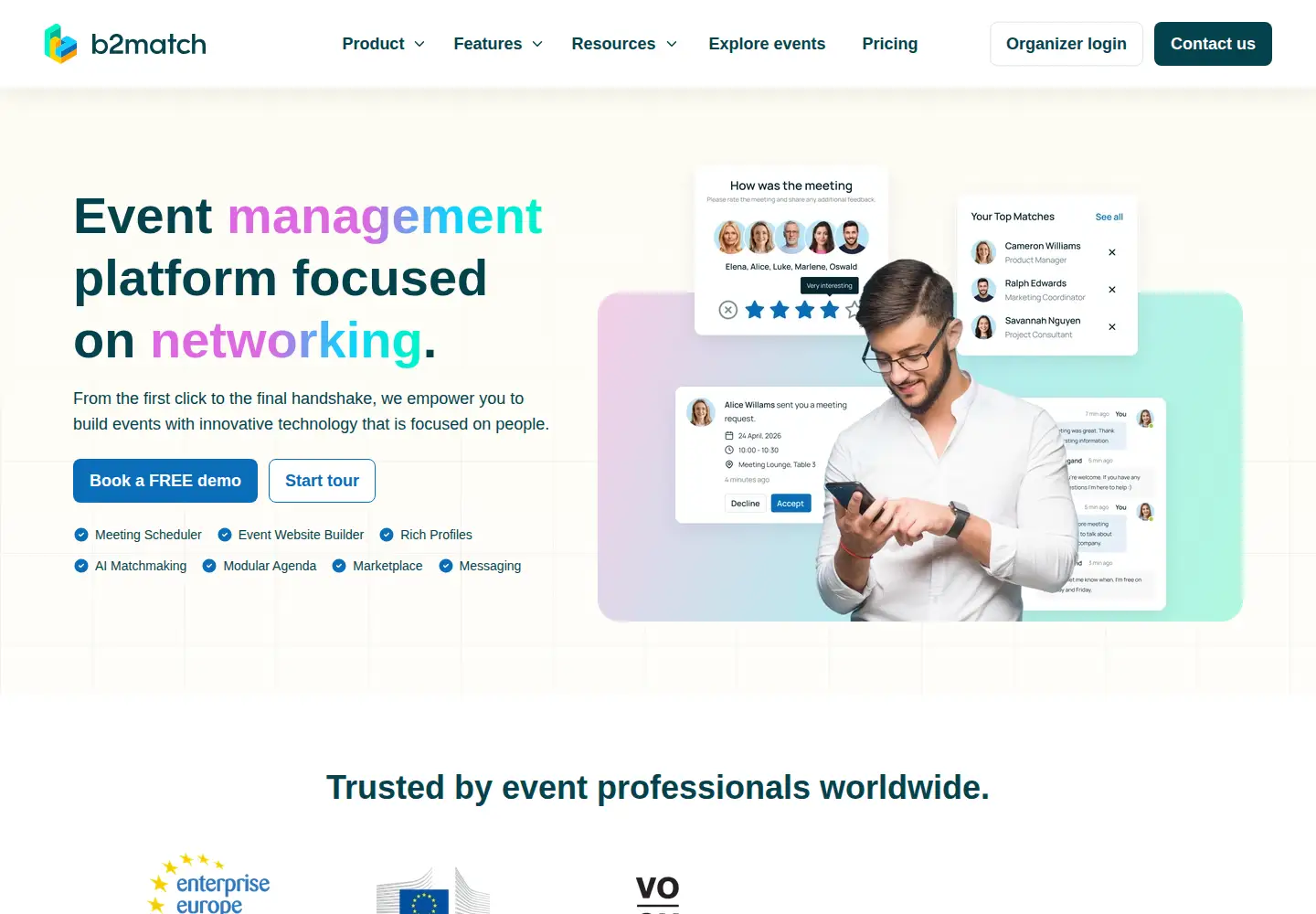 Screenshot of b2match.com