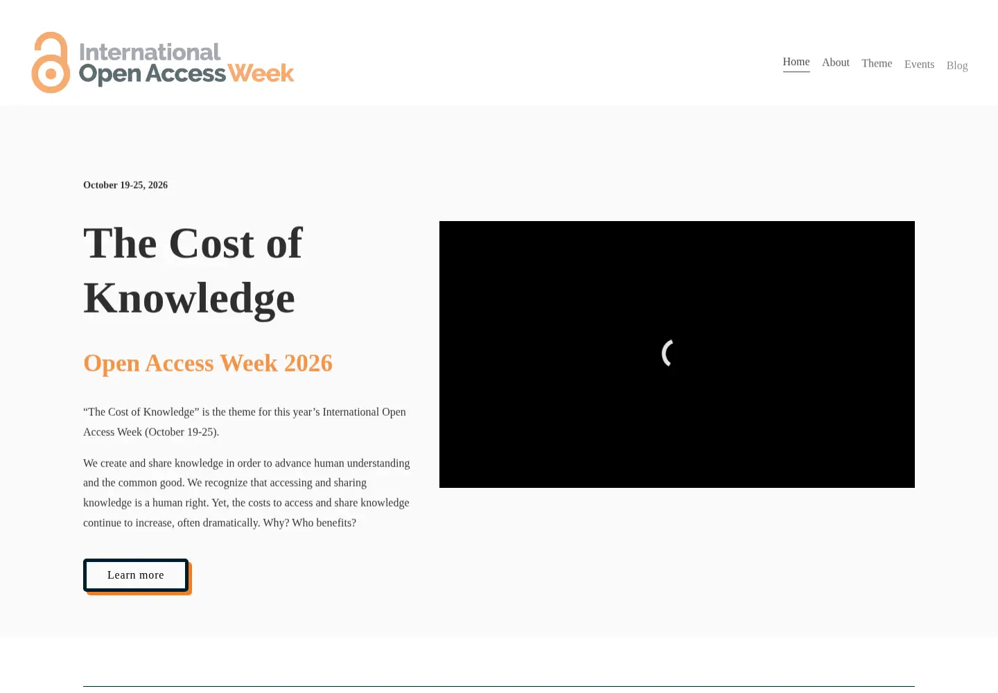 Screenshot of openaccessweek.org