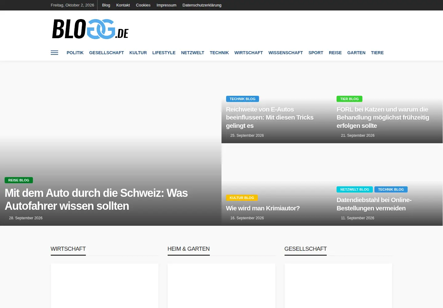 Screenshot of blogg.de