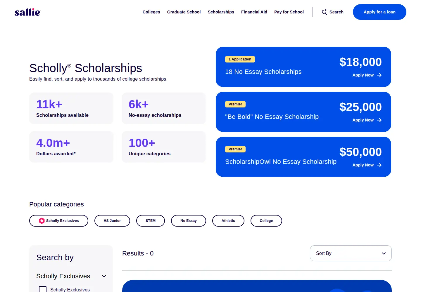 Screenshot of myscholly.com