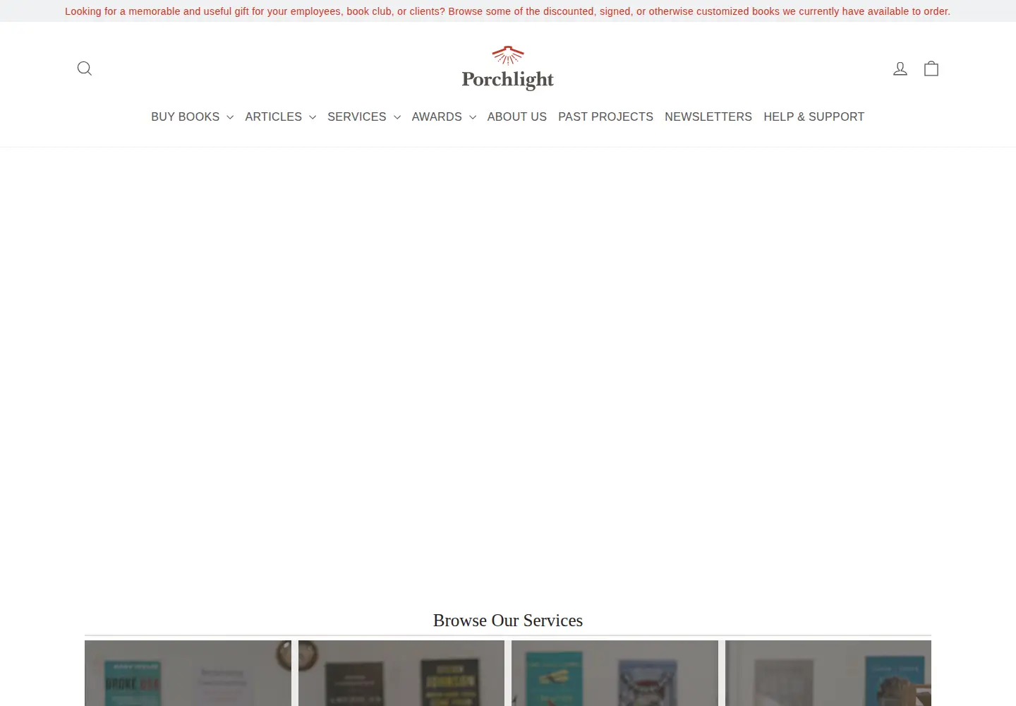 Screenshot of porchlightbooks.com