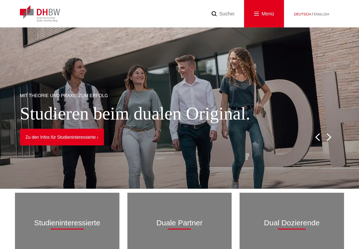 Screenshot of dhbw.de