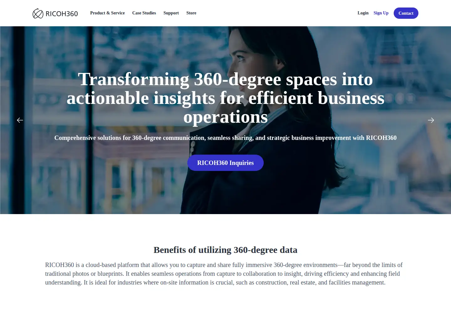 Screenshot of ricoh360.com