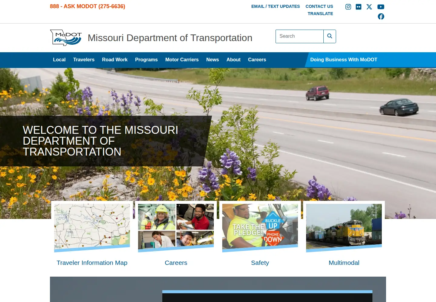 Screenshot of modot.org